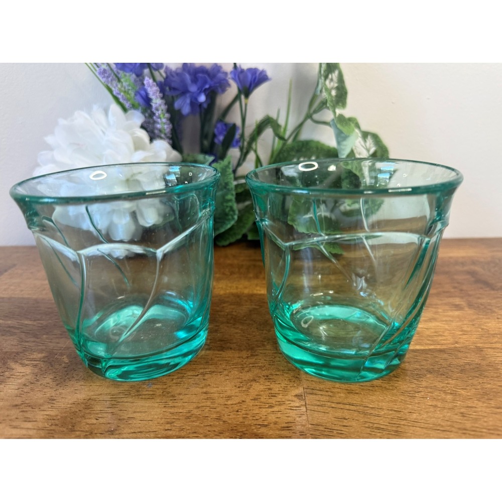 Noritake Sweet Swirl Aqua Double Old‎ Fashioned Glasses – Set of 2 Barware
